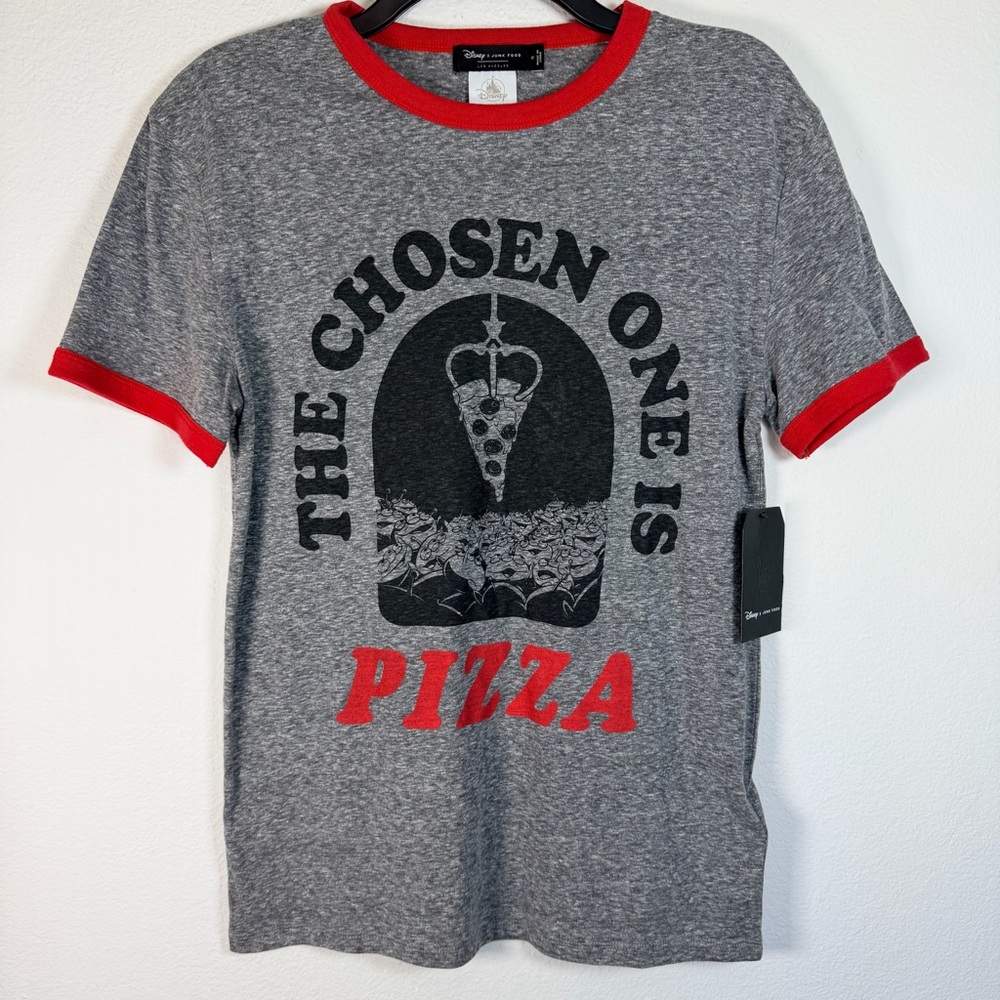 Disney Toy Story The Chosen One Is Pizza Short Sleeve Shirt Size Women's Small